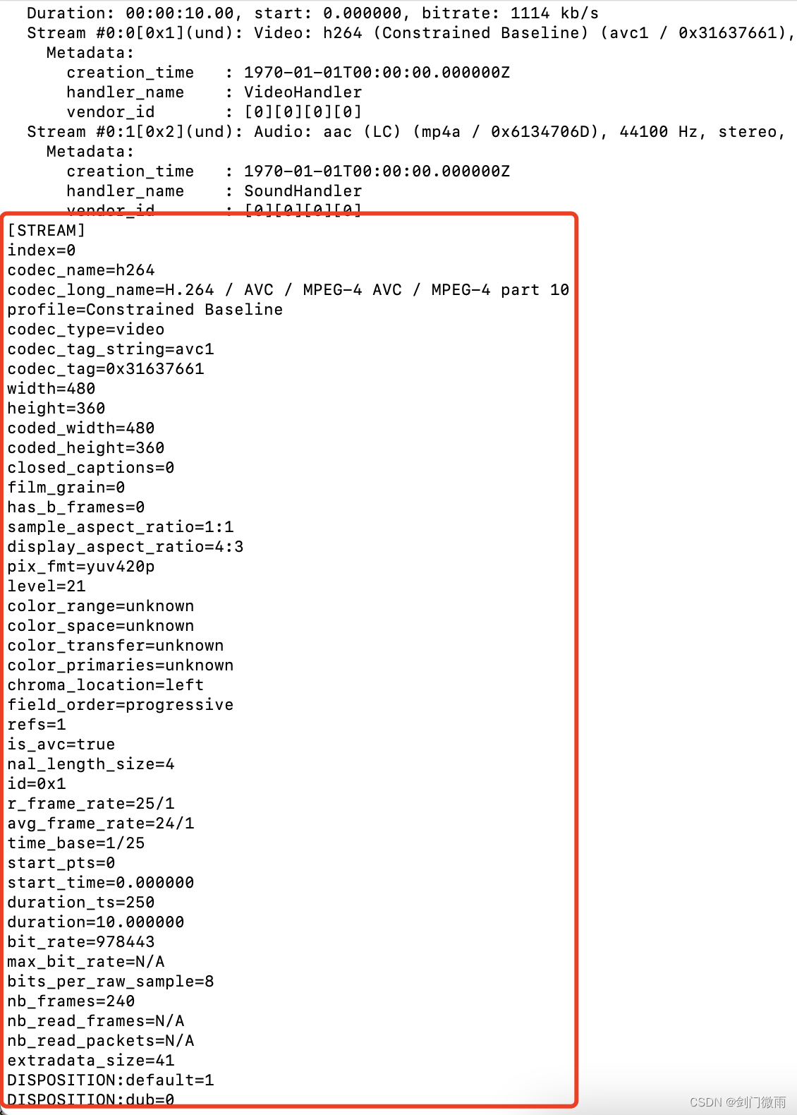 【ffmpeg基础】使用ffprobe查看音视频信息,第3张 【ffmpeg基础】使用ffprobe查看音视频信息,第3张