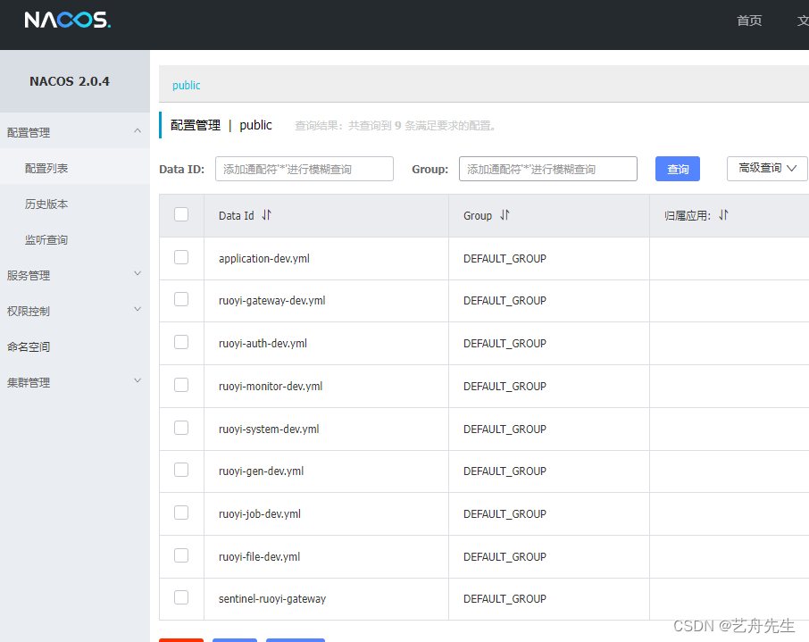 配置Linux服务器华为云耀云服务器之docker中nacos服务注册中心若依微服务版本安装 （虚拟机一样适用）若依（1）,第16张
